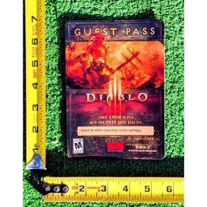 2012 Diablo III 3 PC Blizzard Postcard Advertisement Promotional Guest Pass EUC
